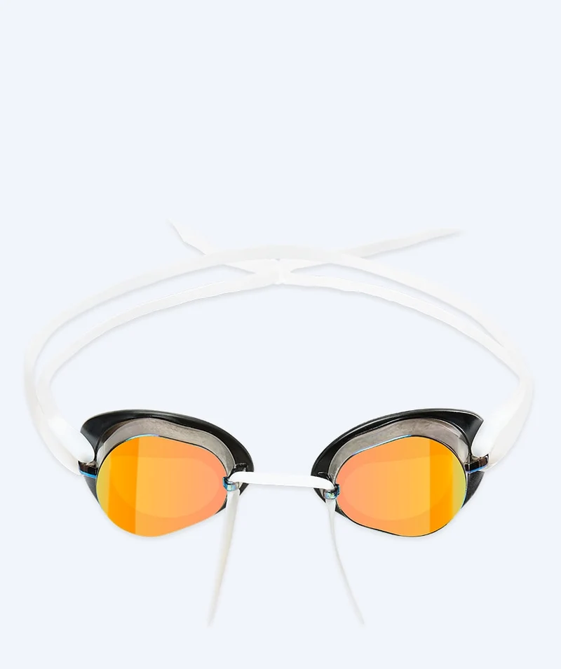 Watery Schwimmbrille - Proflex Swedish Mirror - Weiß/Gold