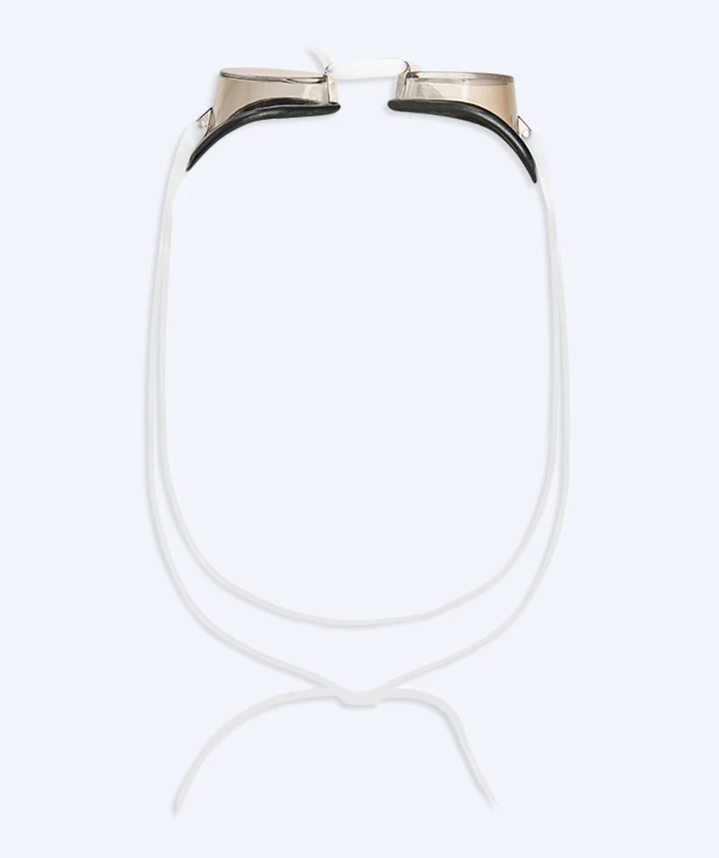 Watery Schwimmbrille - Proflex Swedish Mirror - Weiß/Gold