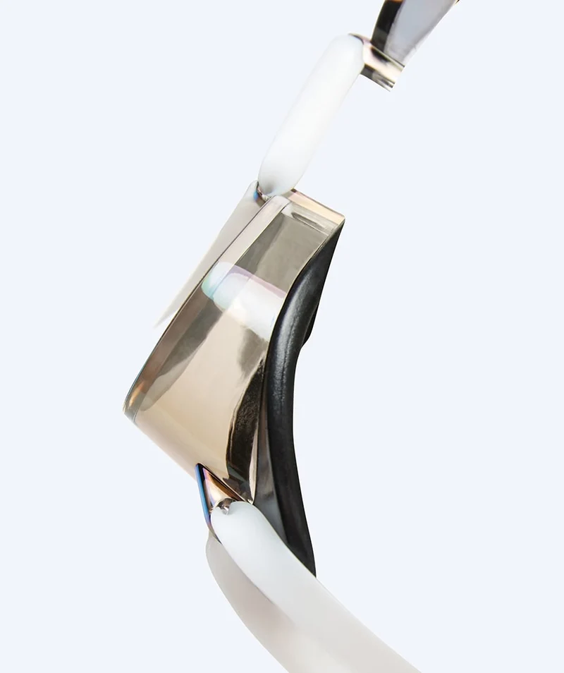 Watery Schwimmbrille - Proflex Swedish Mirror - Weiß/Gold