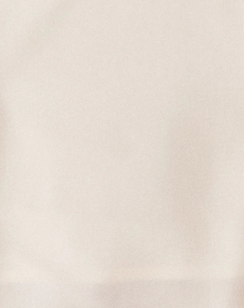 Jivika Crop Top aus Chiffon Creme