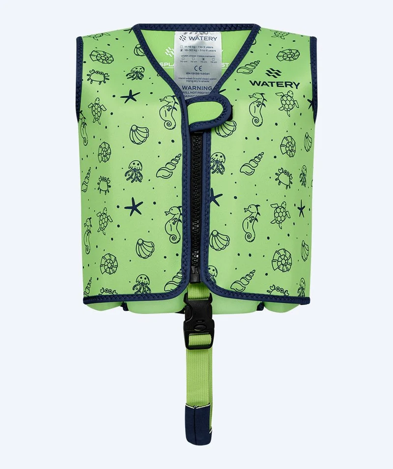 Watery Schwimmweste für Kinder (1-6) - Splashy - Grün