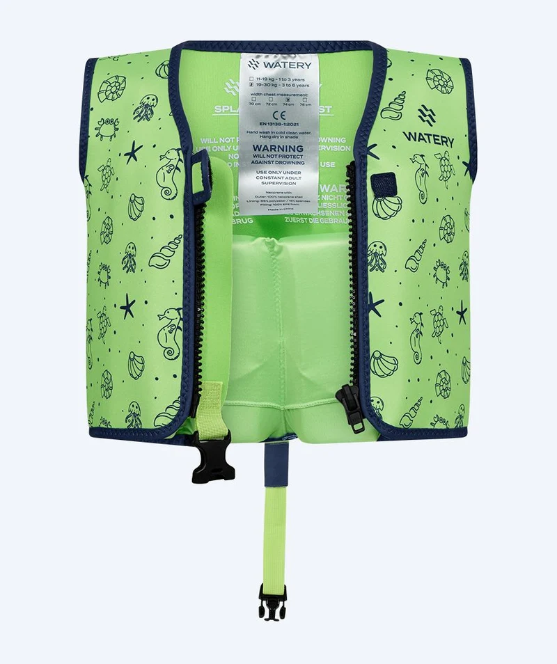 Watery Schwimmweste für Kinder (1-6) - Splashy - Grün