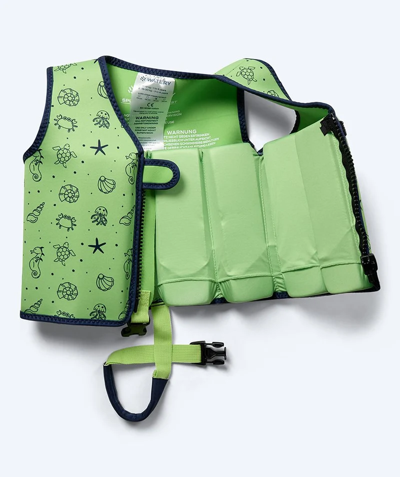 Watery Schwimmweste für Kinder (1-6) - Splashy - Grün