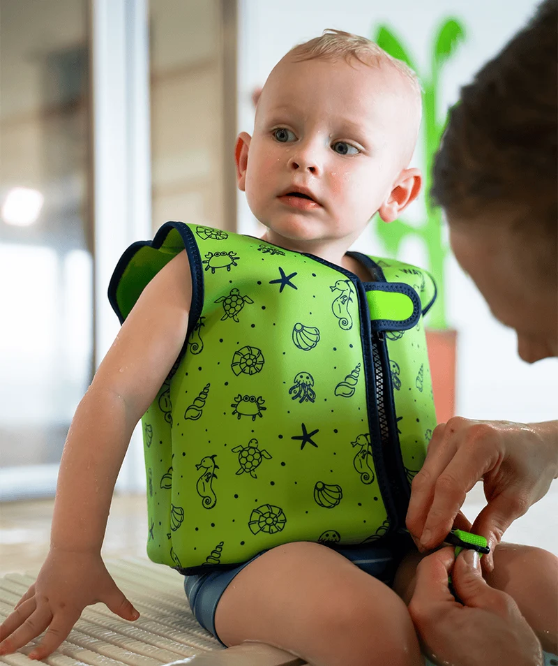 Watery Schwimmweste für Kinder (1-6) - Splashy - Grün
