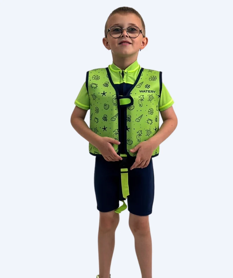 Watery Schwimmweste für Kinder (1-6) - Splashy - Grün