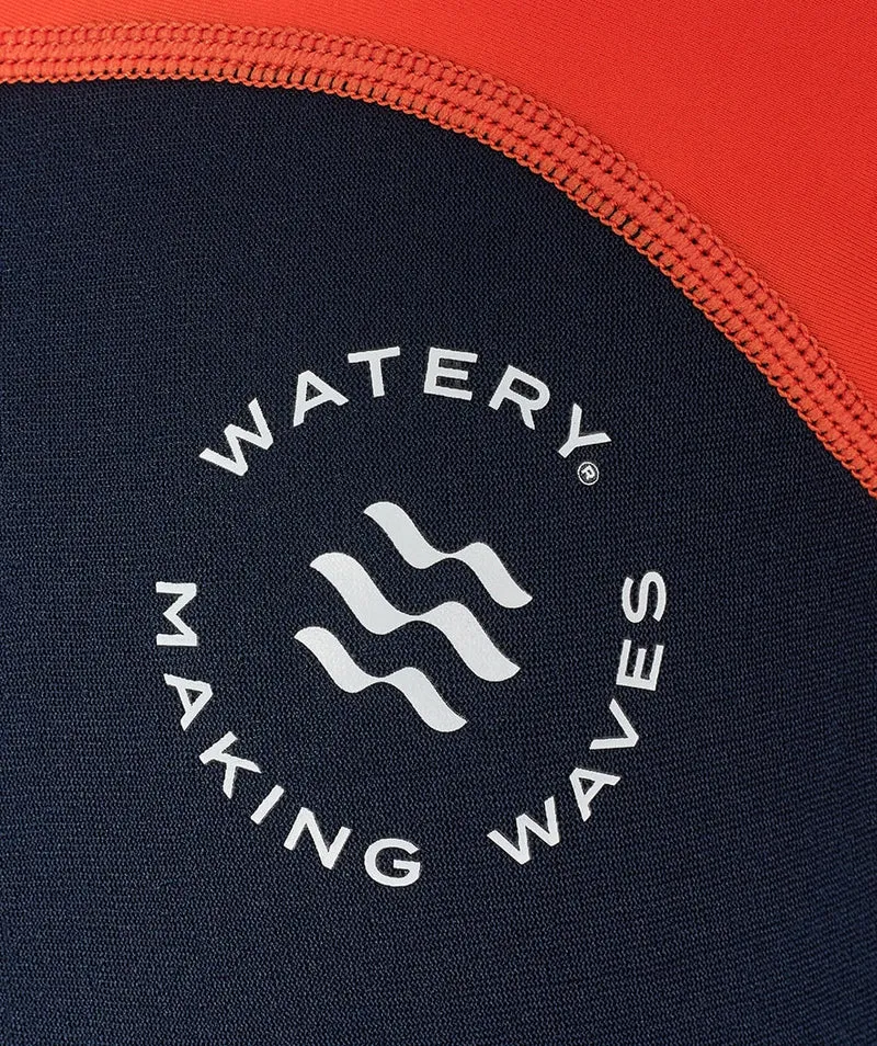 Watery UV Neoprenanzug für Kinder - Calypso Shorty - Orange/Blau