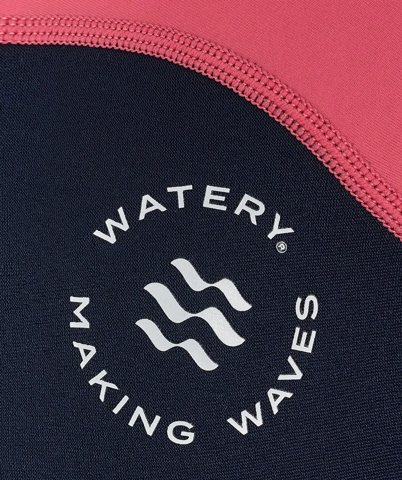 Watery UV Neoprenanzug für Kinder - Calypso Shorty - Koralle/Dunkelblau