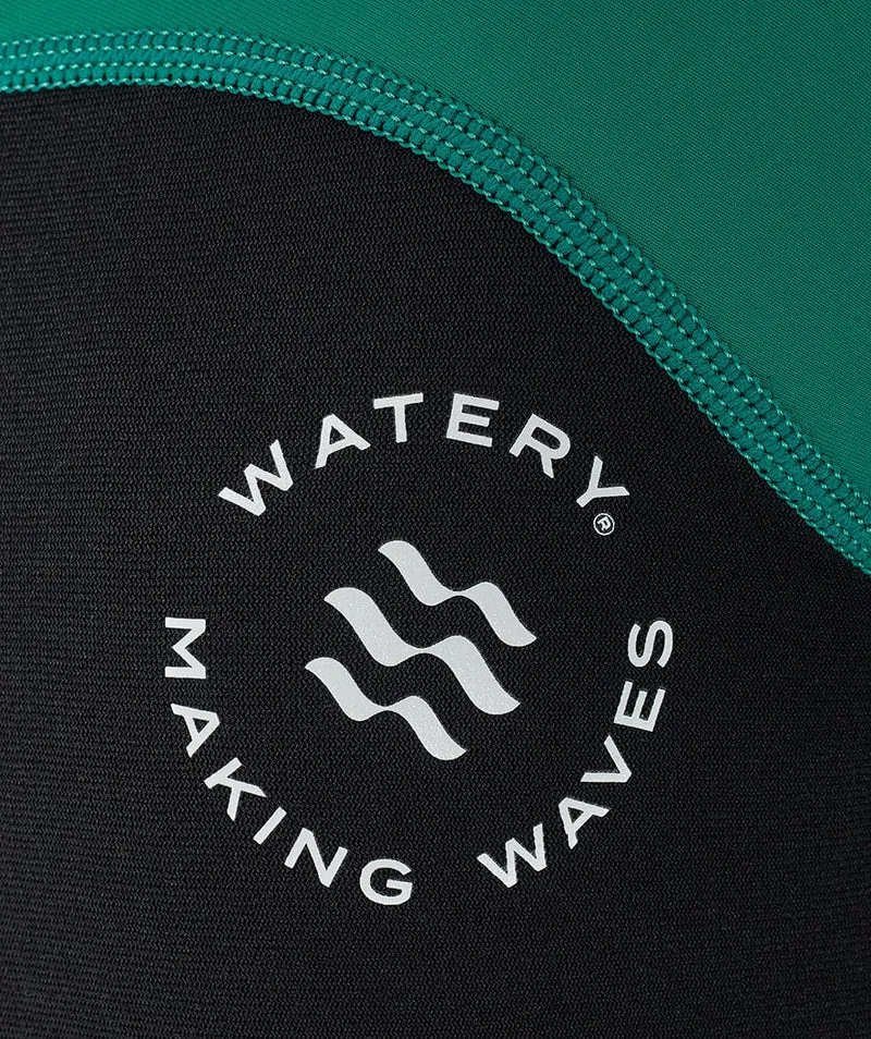 Watery UV Neoprenanzug für Kinder - Calypso Langarm - Grün/Schwarz
