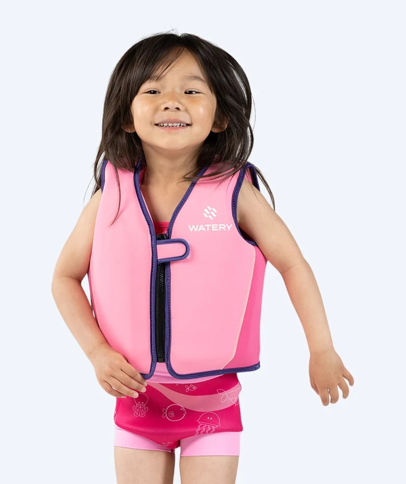 Watery Schwimmweste für Kinder (2-8) - Basic - Rosa