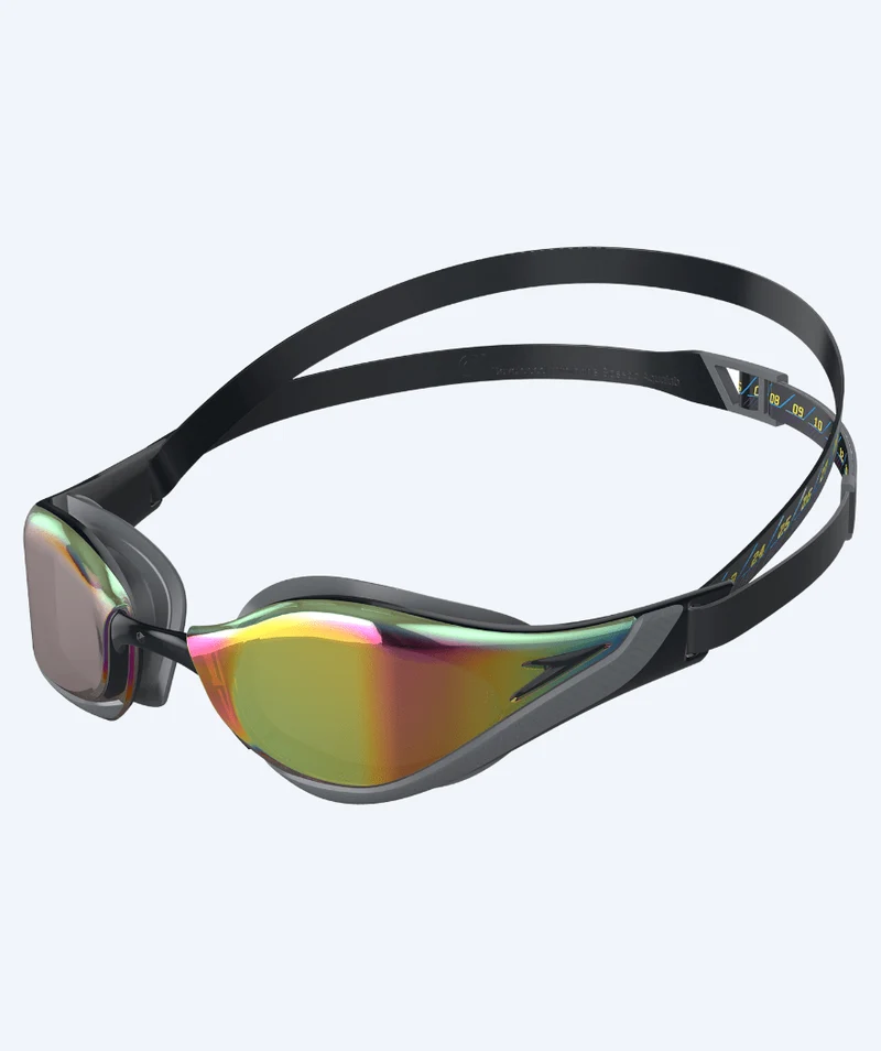 Speedo Elite Schwimmbrillen - Fastskin Pure Focus Mirror - Grau/Gold (Mirror Scheiben)