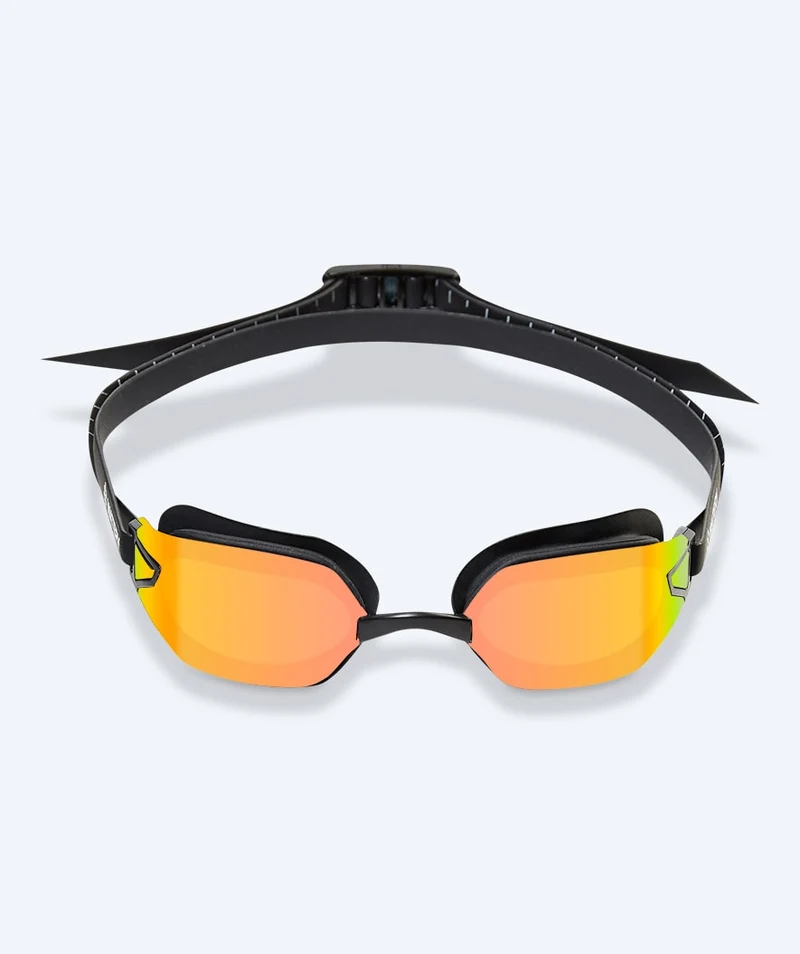 Watery Wettkampf Schwimmbrille für Kinder - Power Lane - Schwarz/Gold
