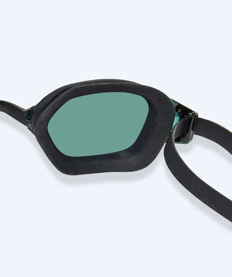 Watery Wettkampf Schwimmbrille für Kinder - Power Lane - Schwarz/Silber