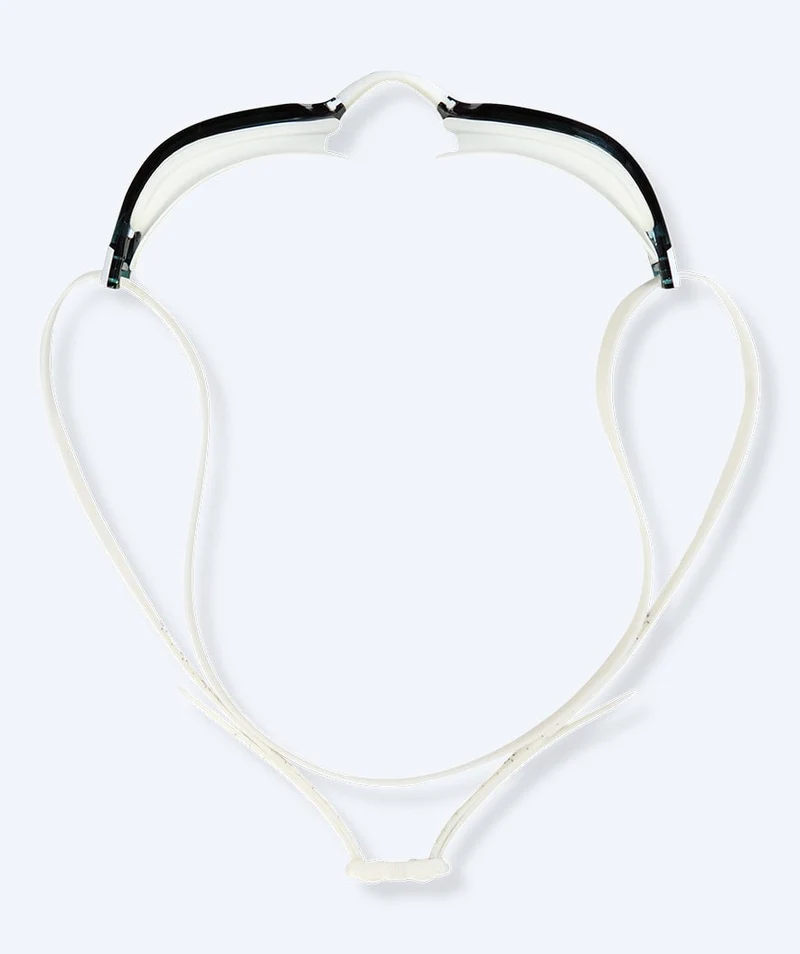 Watery Wettkampf Schwimmbrille für Kinder - Power Lane - Weiß/Silber