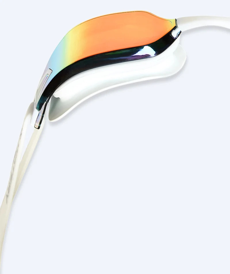 Watery Wettkampf Schwimmbrille für Kinder - Power Lane - Weiß/Gold