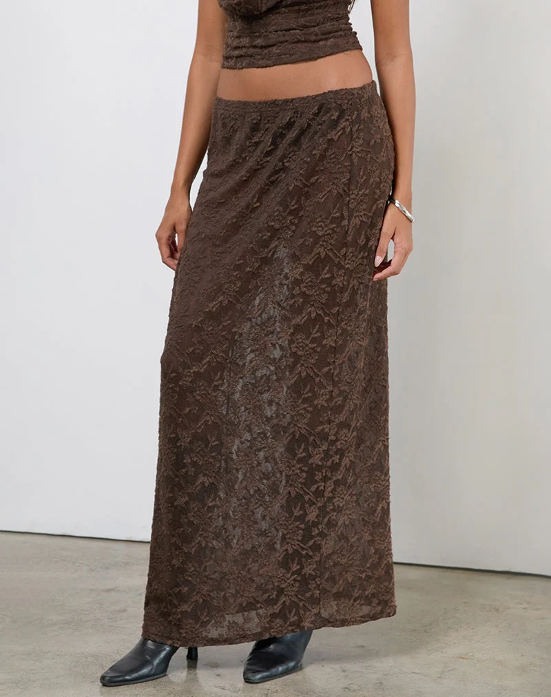 Tulus Rock aus Jacquard-Strick Dunkelbraun