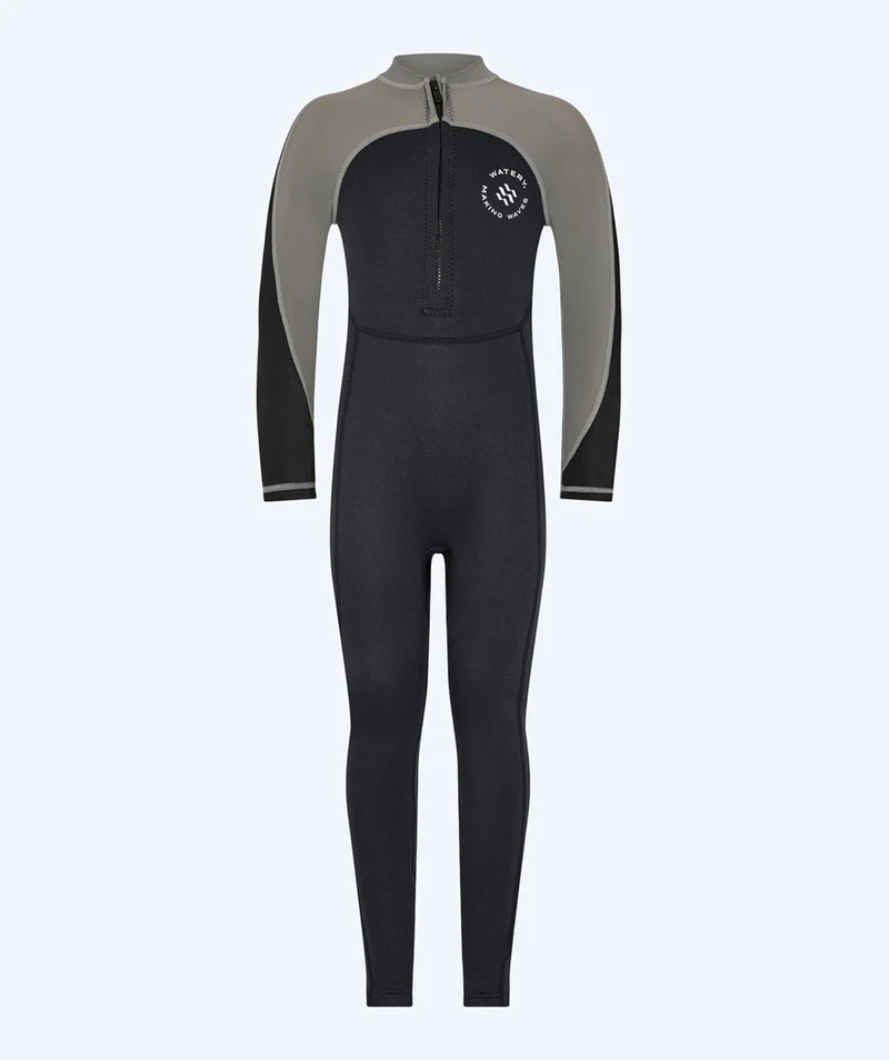 Watery UV Neoprenanzug für Kinder - Calypso Full-Body - Grau/Schwarz