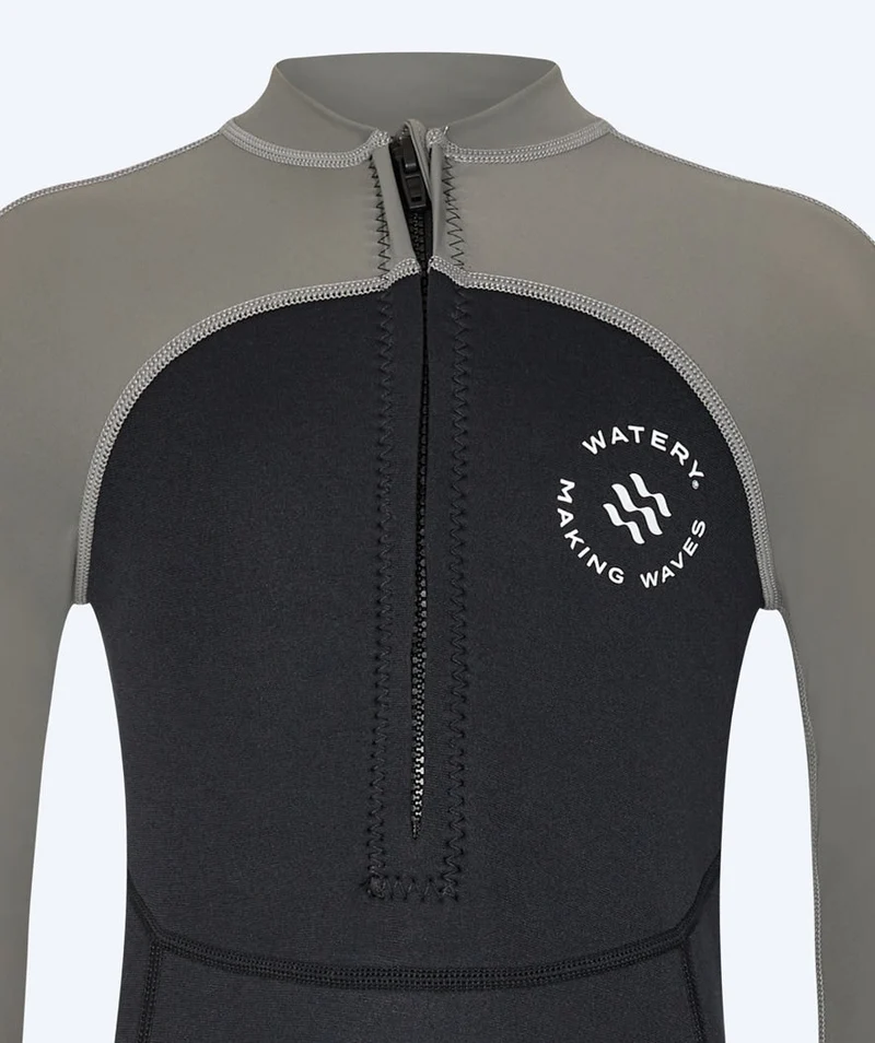 Watery UV Neoprenanzug für Kinder - Calypso Full-Body - Grau/Schwarz