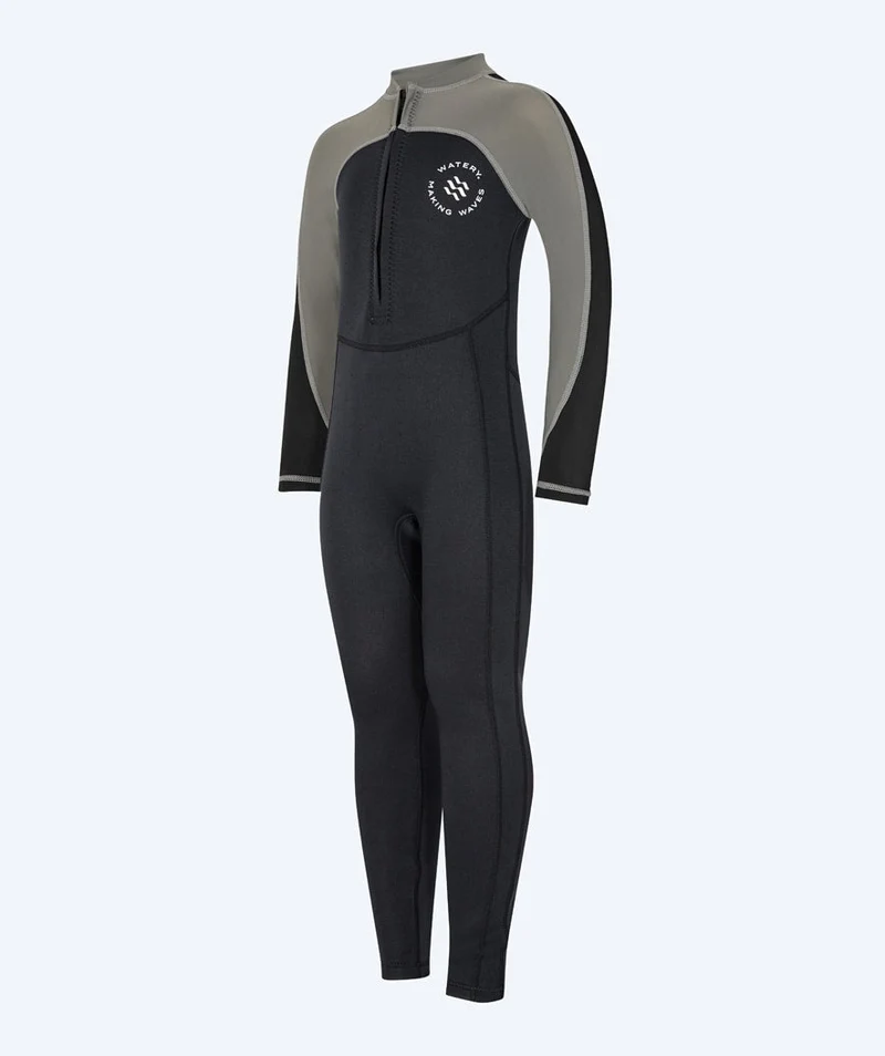 Watery UV Neoprenanzug für Kinder - Calypso Full-Body - Grau/Schwarz
