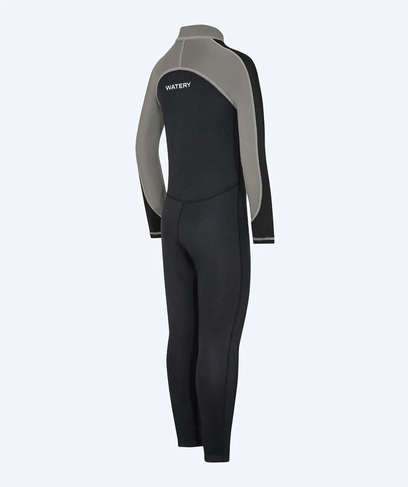 Watery UV Neoprenanzug für Kinder - Calypso Full-Body - Grau/Schwarz