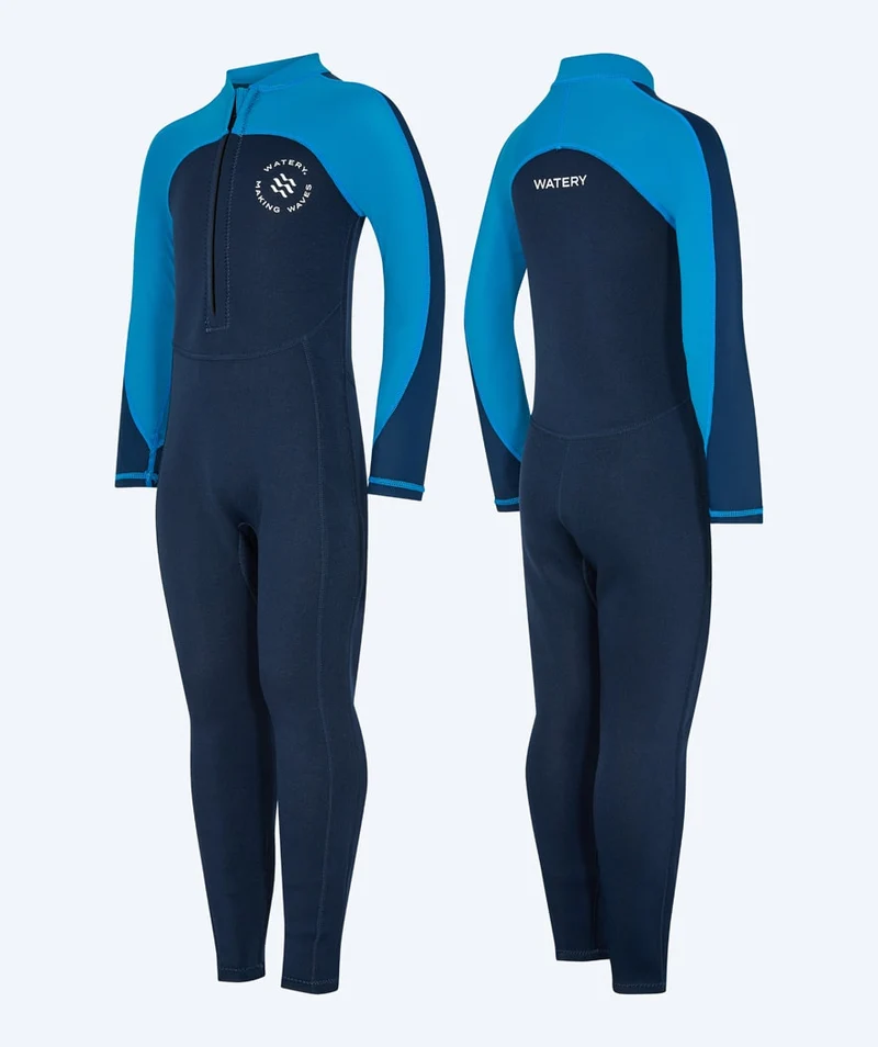 Watery UV Neoprenanzug für Kinder - Calypso Full-Body - Blau/Dunkelblau