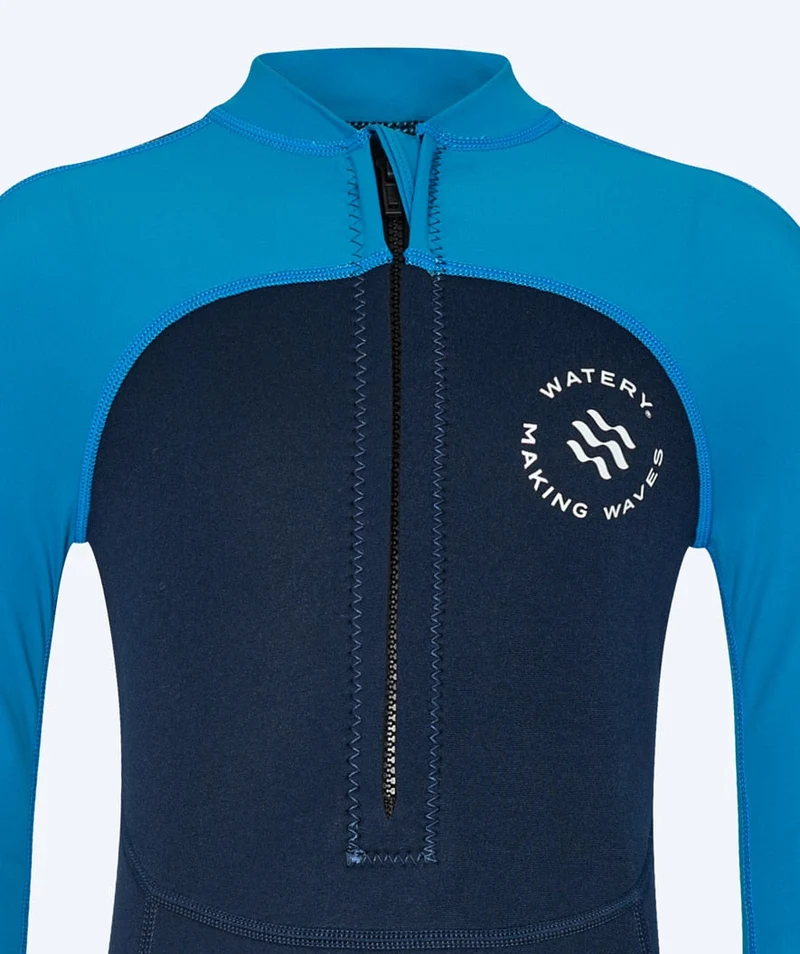 Watery UV Neoprenanzug für Kinder - Calypso Full-Body - Blau/Dunkelblau