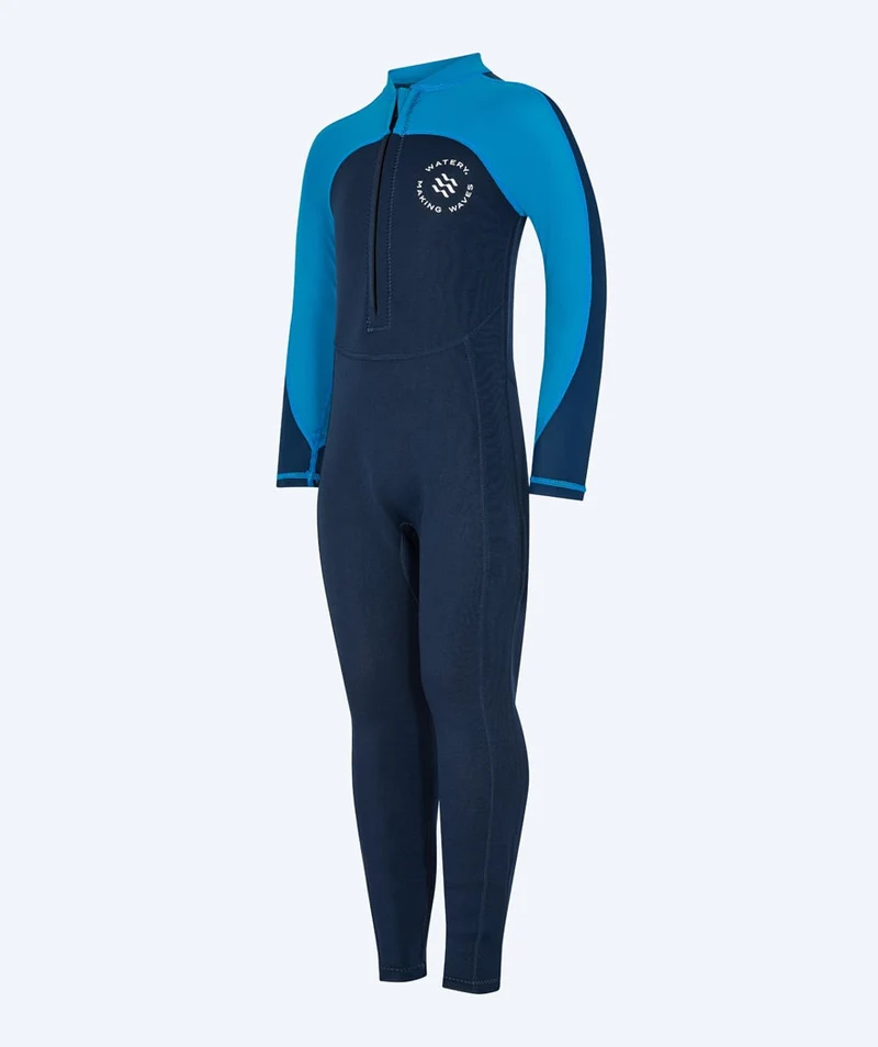 Watery UV Neoprenanzug für Kinder - Calypso Full-Body - Blau/Dunkelblau
