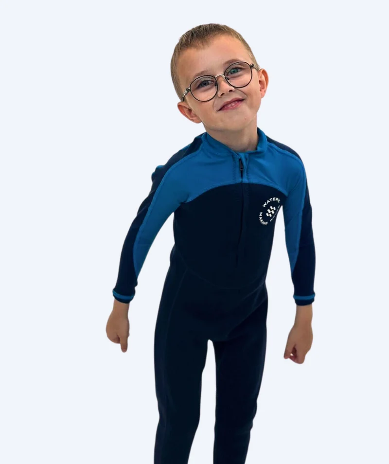 Watery UV Neoprenanzug für Kinder - Calypso Full-Body - Blau/Dunkelblau
