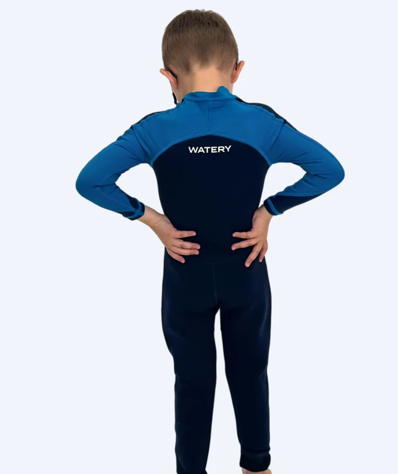 Watery UV Neoprenanzug für Kinder - Calypso Full-Body - Blau/Dunkelblau