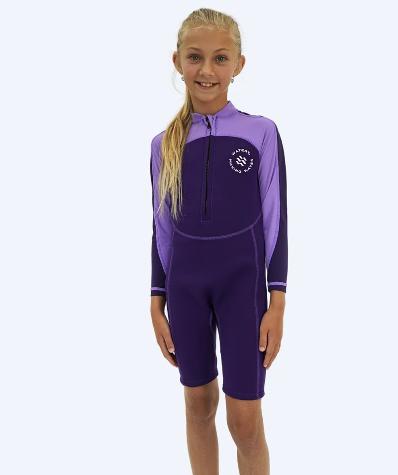 Watery UV Neoprenanzug für Kinder - Calypso Langarm - Lila