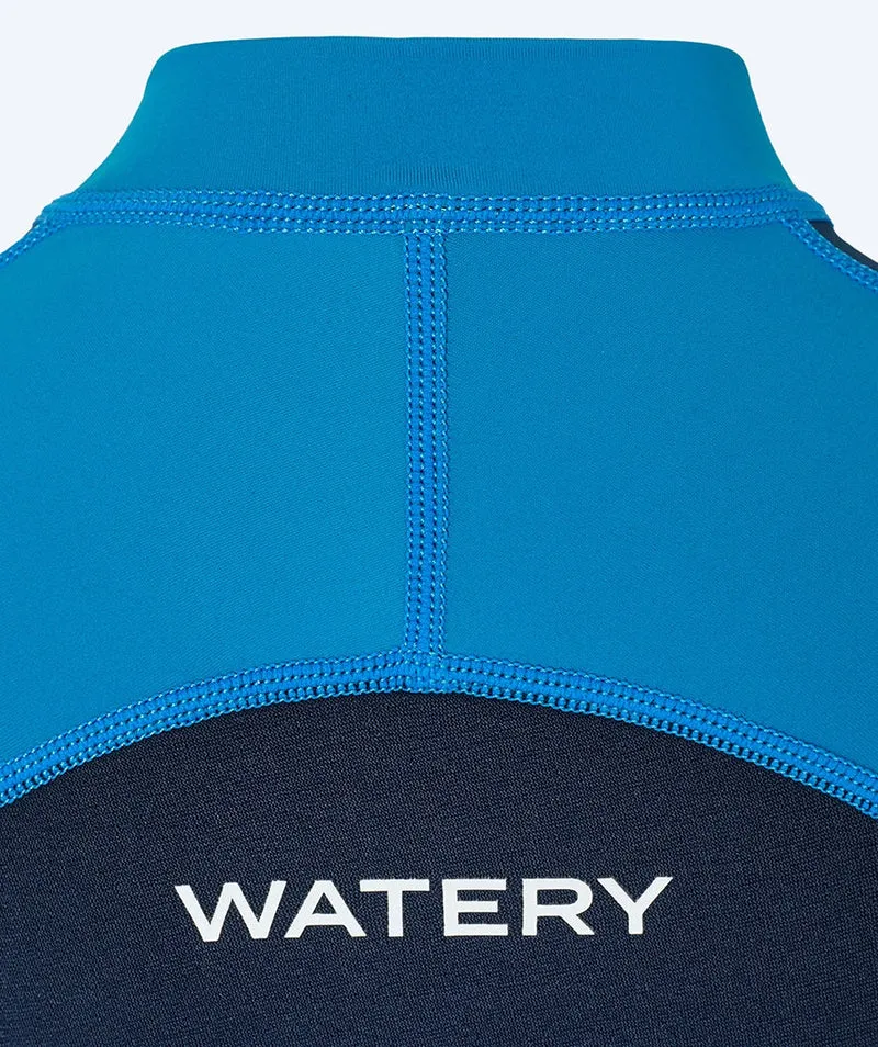 Watery UV Neoprenanzug für Kinder - Calypso Langarm - Blau/Dunkelblau