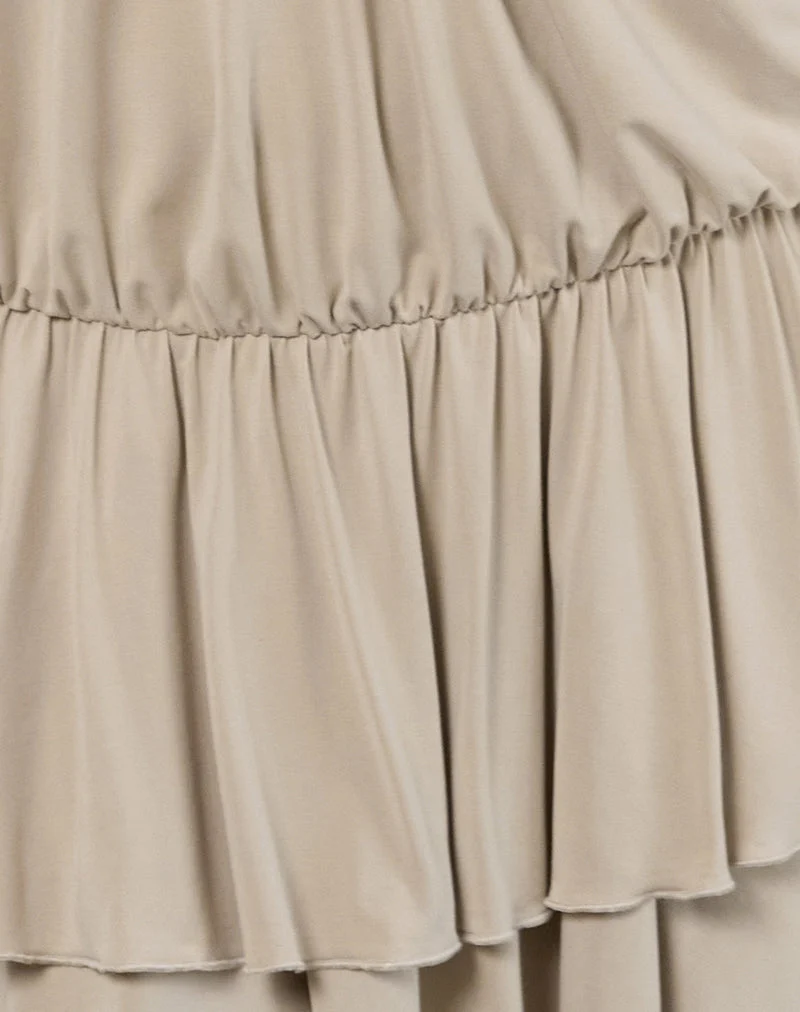 Suraya Mini-Kleid aus Cupro-Hafermilch mit tiefem Ausschnitt