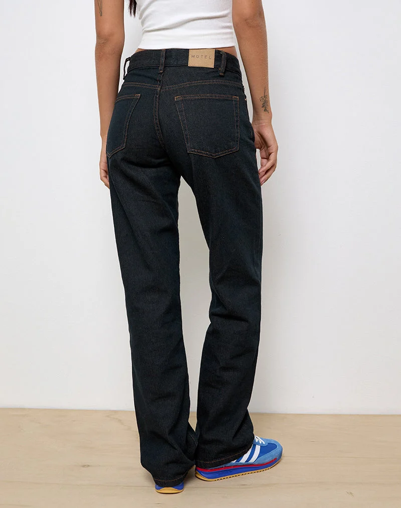 Schmale Parallel Jeans in Indigo