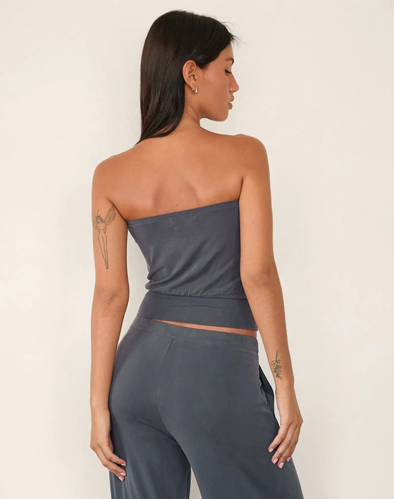 Leocadia Bandeau-Top in Dunkelgrau