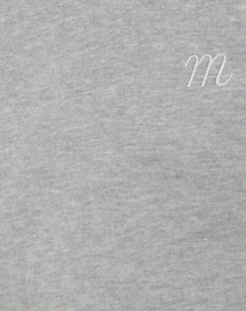Tedasa Crew Sweatshirt in Grau meliert mit M-Emblem