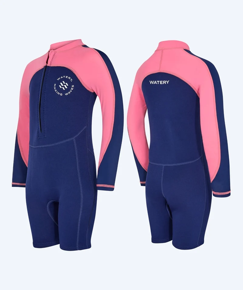 Watery UV Neoprenanzug für Kinder - Calypso Langarm - Rosa