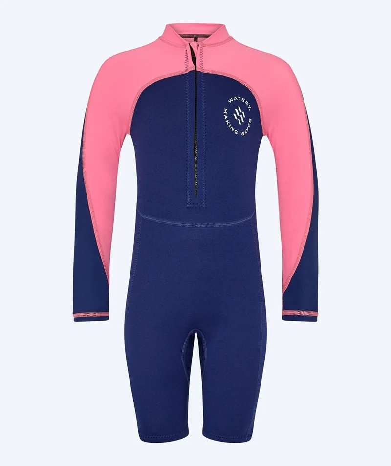 Watery UV Neoprenanzug für Kinder - Calypso Langarm - Rosa