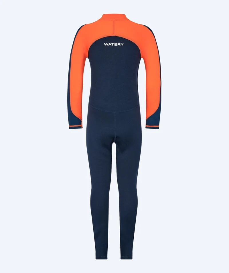 Watery UV Neoprenanzug für Kinder - Calypso Full-Body - Orange/Blau