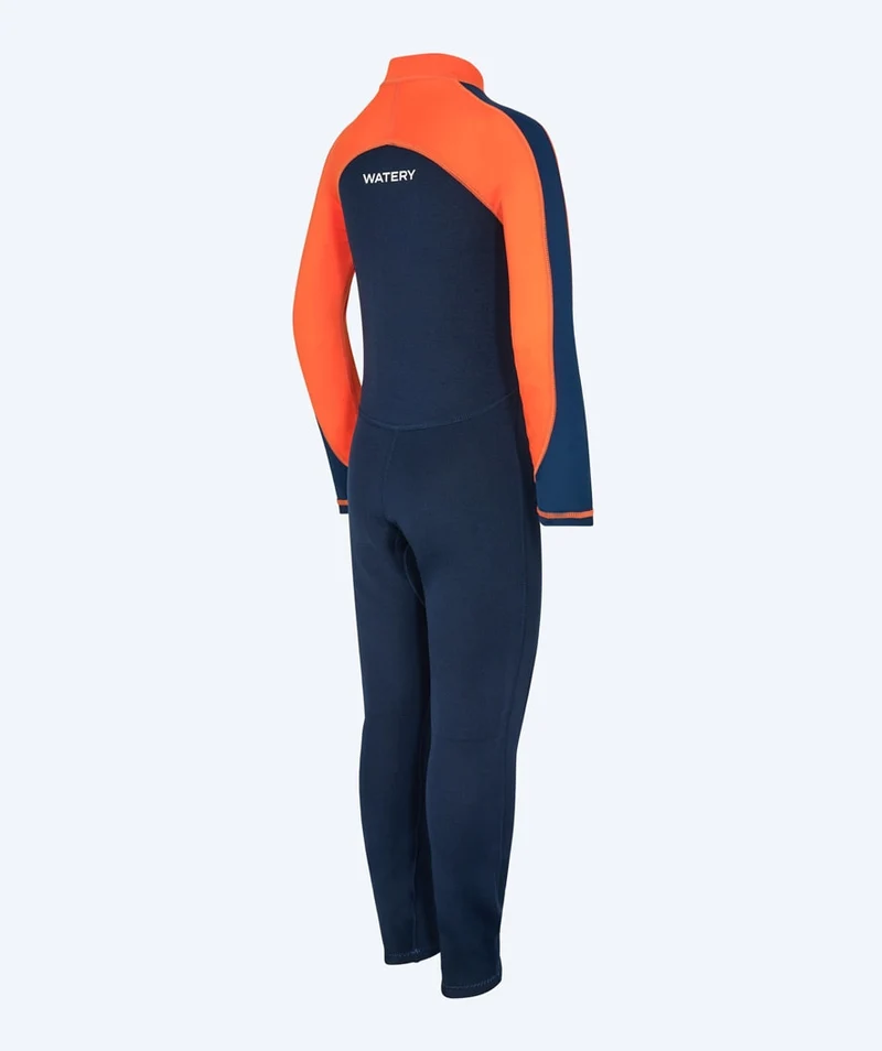 Watery UV Neoprenanzug für Kinder - Calypso Full-Body - Orange/Blau
