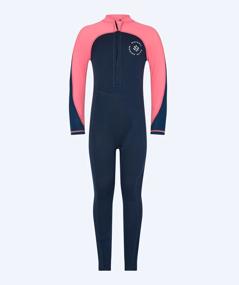 Watery UV Neoprenanzug für Kinder - Calypso Full-Body - Koralle/Dunkelblau