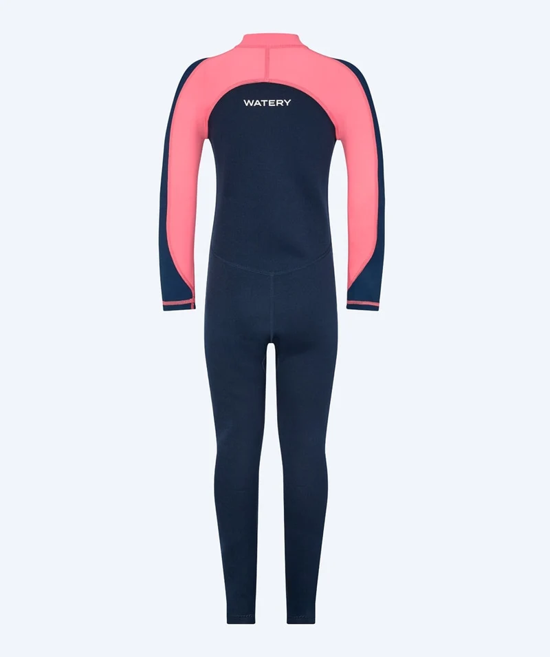 Watery UV Neoprenanzug für Kinder - Calypso Full-Body - Koralle/Dunkelblau