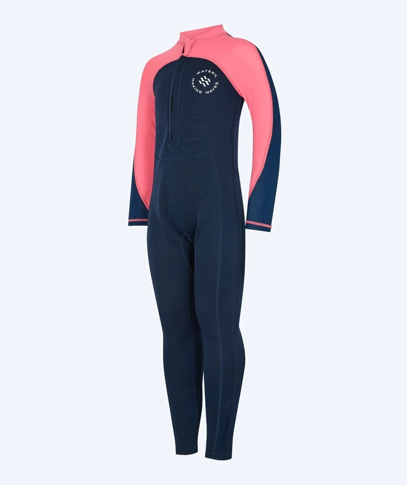 Watery UV Neoprenanzug für Kinder - Calypso Full-Body - Koralle/Dunkelblau