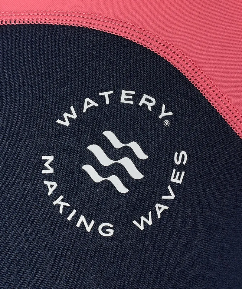 Watery UV Neoprenanzug für Kinder - Calypso Full-Body - Koralle/Dunkelblau