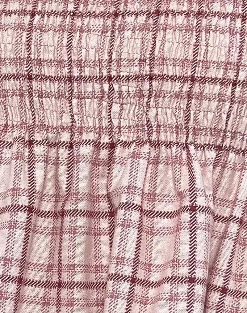 Zerah Top in Basic Schottenkaro Rosa