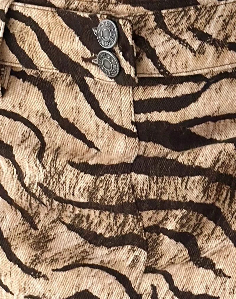 Oiwa A Line Minirock in Wild Animal Print