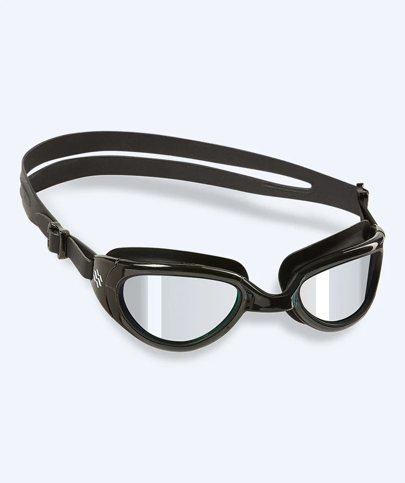 Watery Schwimmbrille für Kinder - Wade Mirror - Schwarz/Silber