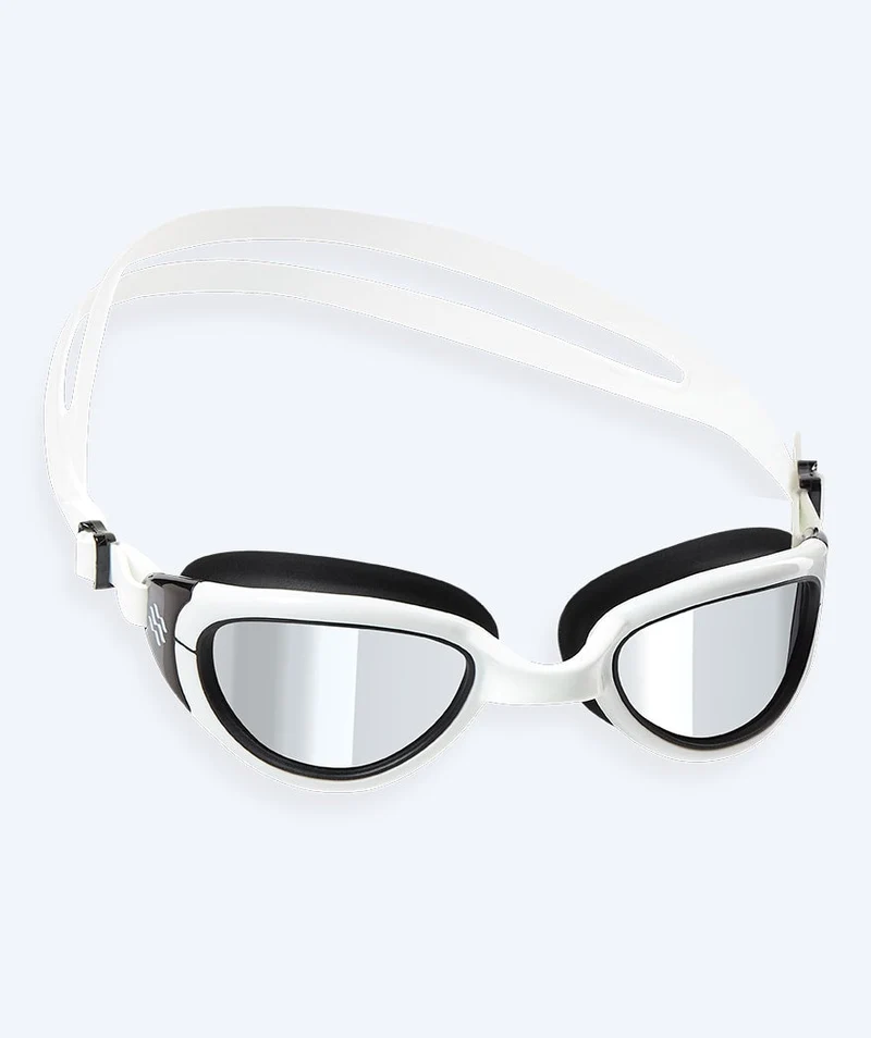 Watery Schwimmbrille für Freizeitschwimmer - Wade Mirror - Schwarz/Silber