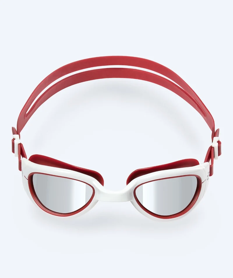 Watery Schwimmbrille für Freizeitschwimmer - Wade Mirror - Rot/Silber