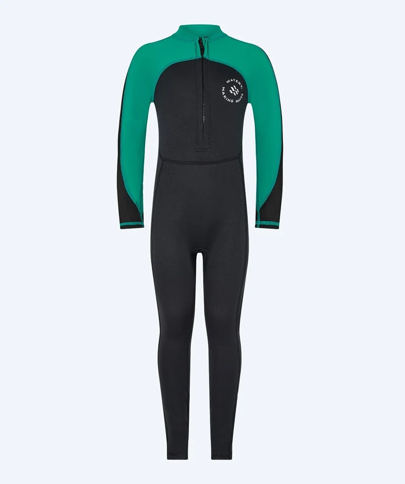 Watery UV Neoprenanzug für Kinder - Calypso Full-Body - Grün/Schwarz