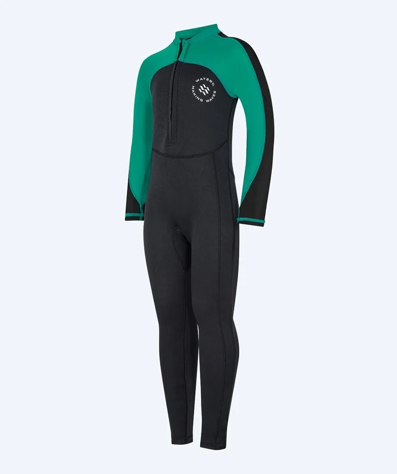 Watery UV Neoprenanzug für Kinder - Calypso Full-Body - Grün/Schwarz