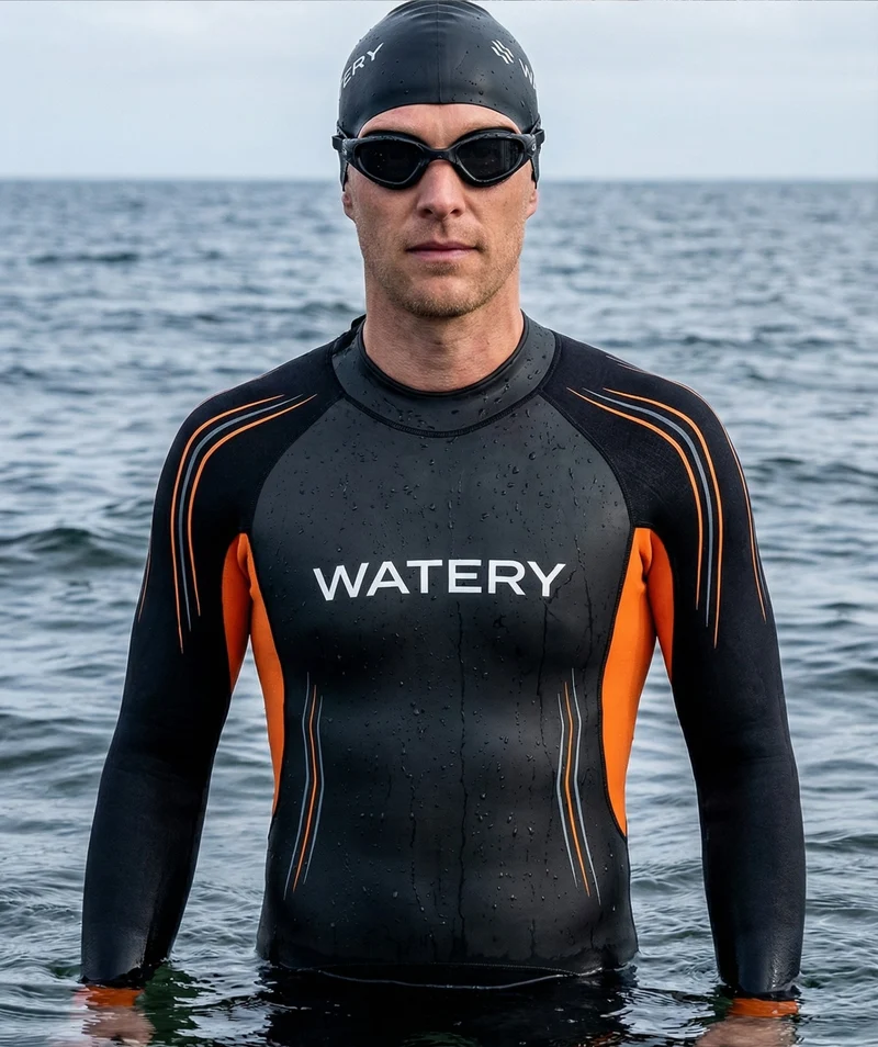 Watery Neoprenanzug für Herren - Reptile Core - Schwarz/Orange